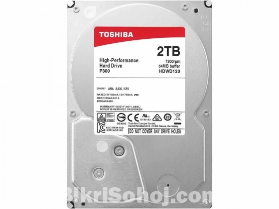 Toshiba P300 2TB 3.5-Inch SATA 5400RPM Desktop HDD